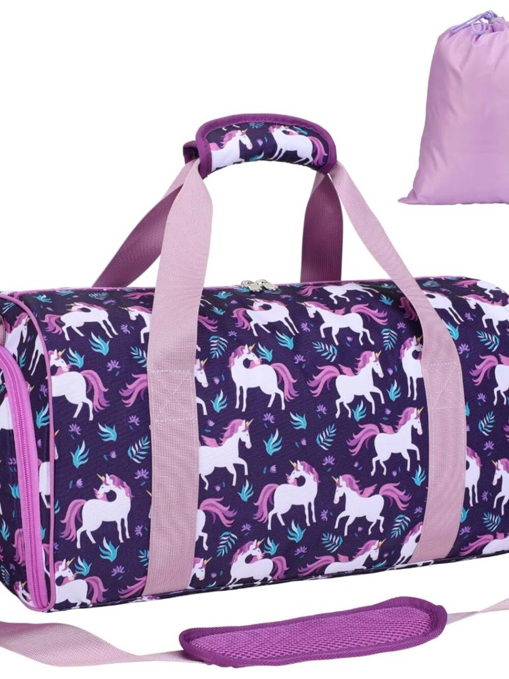 Dance Bag for Girls - Kids Duffle Travel Bag with Shoe Compartment